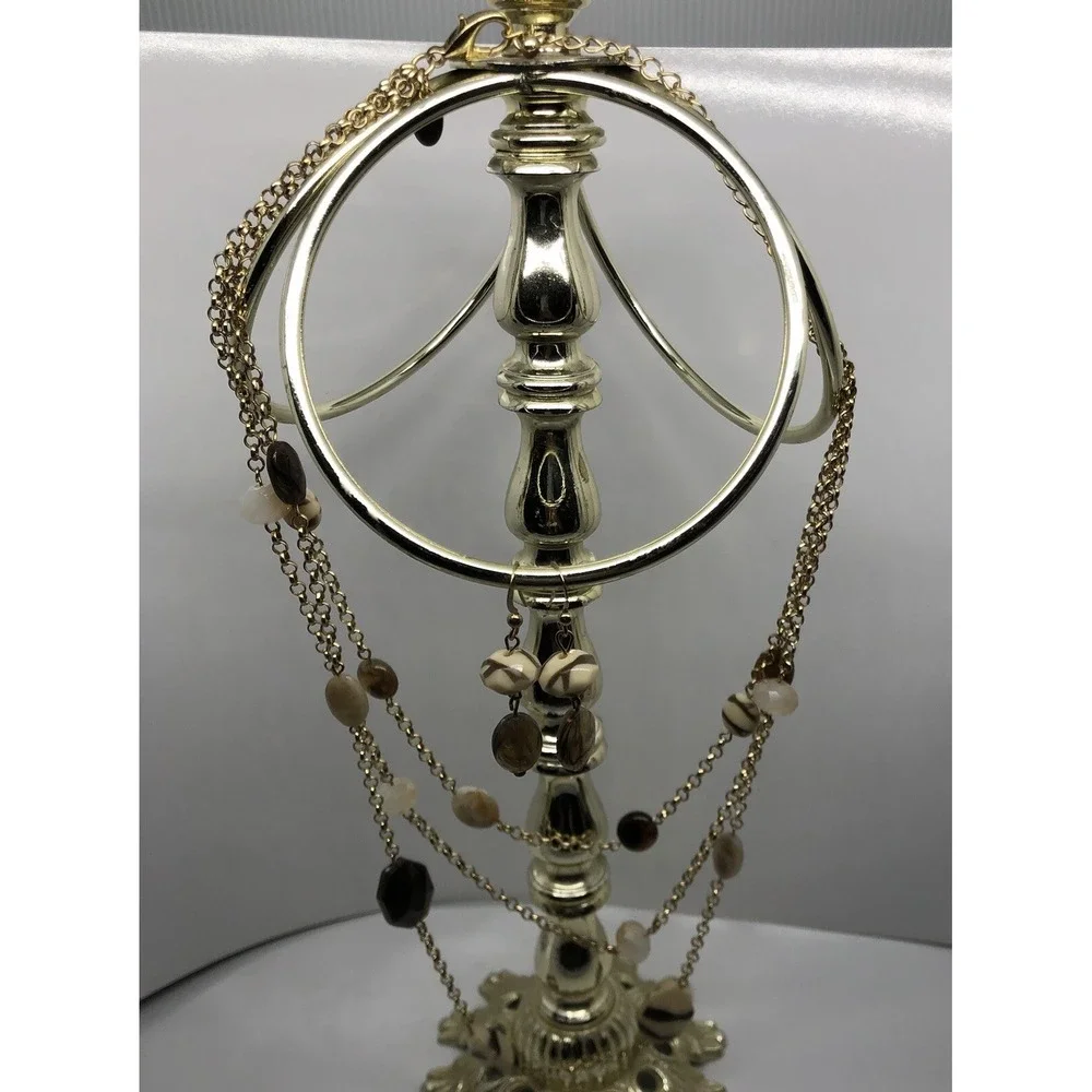 Matching Necklace Dangle‎ Earrings Gold Tone 18-24